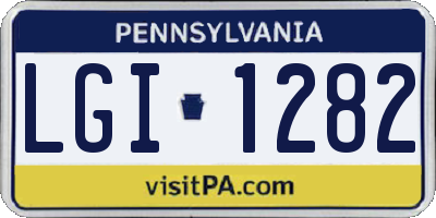 PA license plate LGI1282