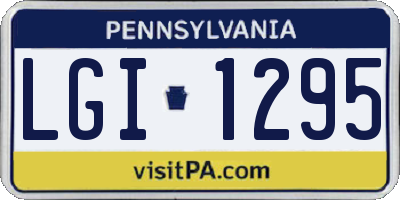 PA license plate LGI1295