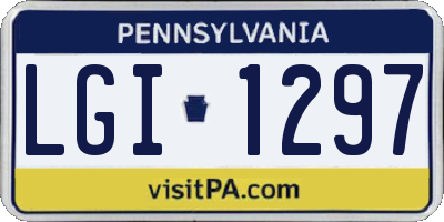 PA license plate LGI1297