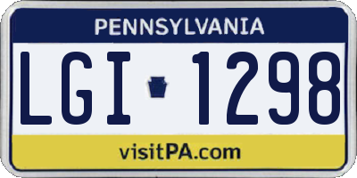 PA license plate LGI1298