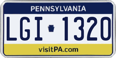 PA license plate LGI1320