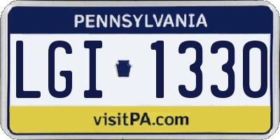 PA license plate LGI1330