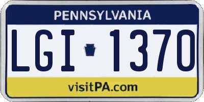 PA license plate LGI1370