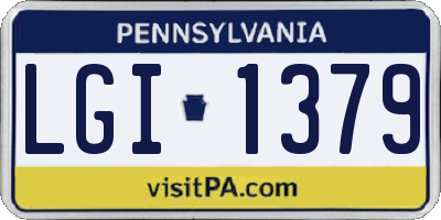 PA license plate LGI1379