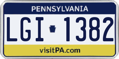 PA license plate LGI1382