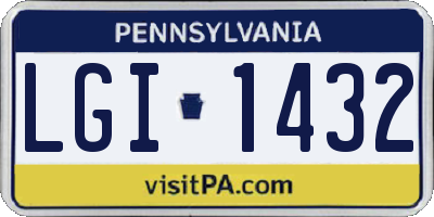 PA license plate LGI1432