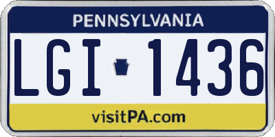 PA license plate LGI1436
