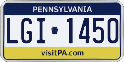 PA license plate LGI1450