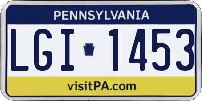 PA license plate LGI1453