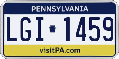 PA license plate LGI1459