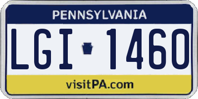 PA license plate LGI1460