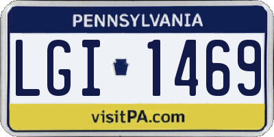 PA license plate LGI1469