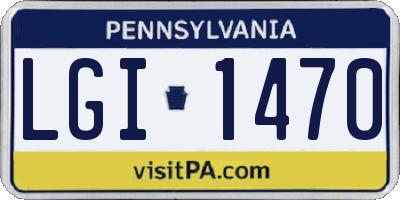 PA license plate LGI1470