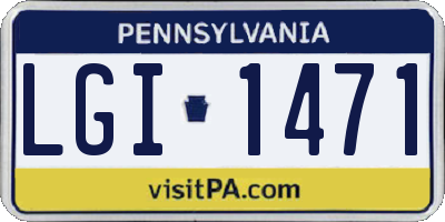 PA license plate LGI1471
