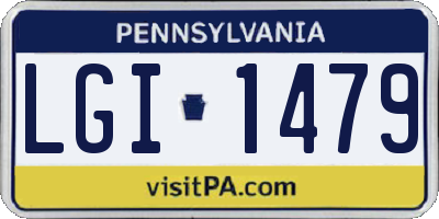 PA license plate LGI1479