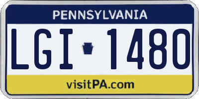 PA license plate LGI1480