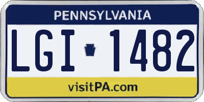 PA license plate LGI1482