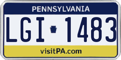 PA license plate LGI1483