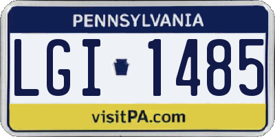 PA license plate LGI1485