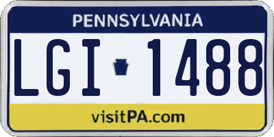 PA license plate LGI1488