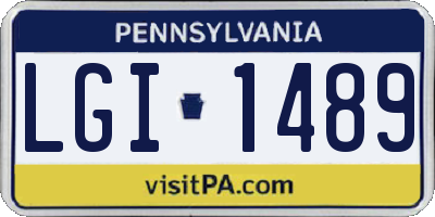 PA license plate LGI1489