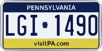 PA license plate LGI1490