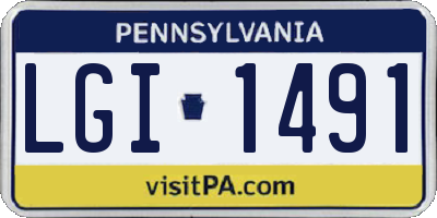 PA license plate LGI1491