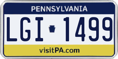 PA license plate LGI1499