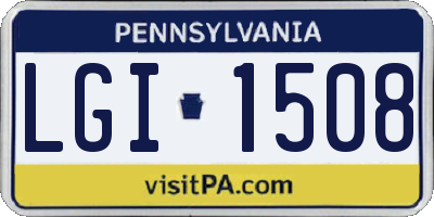 PA license plate LGI1508