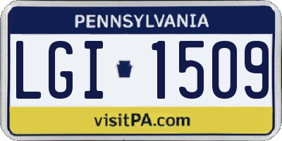 PA license plate LGI1509