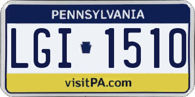 PA license plate LGI1510