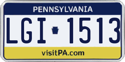 PA license plate LGI1513
