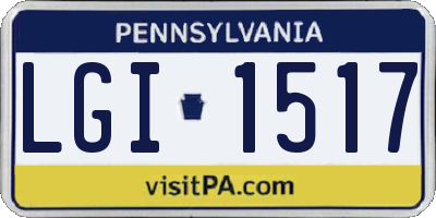 PA license plate LGI1517