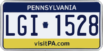 PA license plate LGI1528