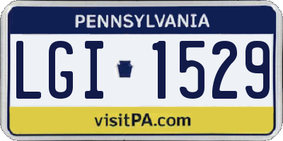 PA license plate LGI1529