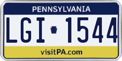 PA license plate LGI1544