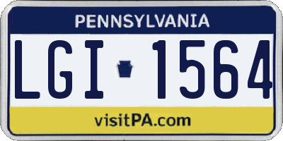 PA license plate LGI1564