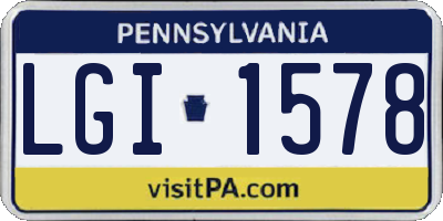 PA license plate LGI1578