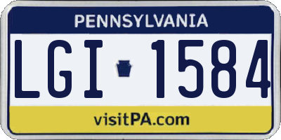 PA license plate LGI1584