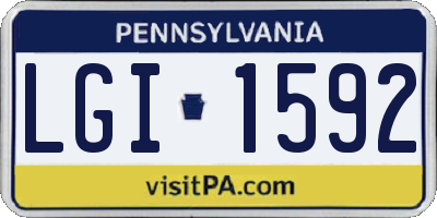 PA license plate LGI1592
