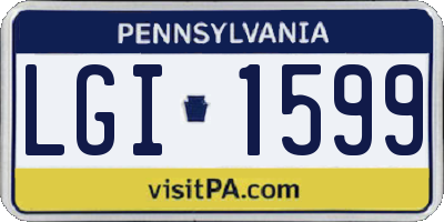 PA license plate LGI1599
