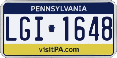 PA license plate LGI1648