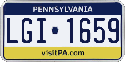 PA license plate LGI1659