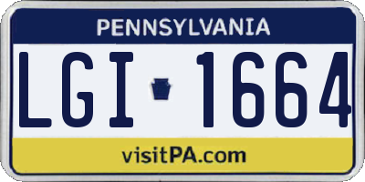 PA license plate LGI1664