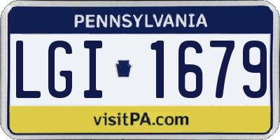 PA license plate LGI1679