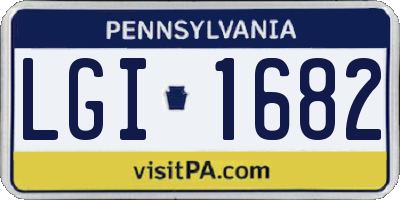 PA license plate LGI1682