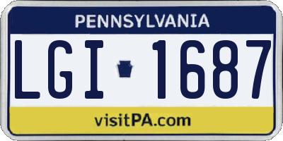 PA license plate LGI1687