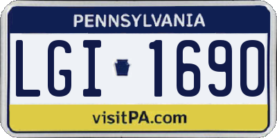 PA license plate LGI1690