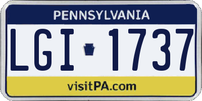 PA license plate LGI1737