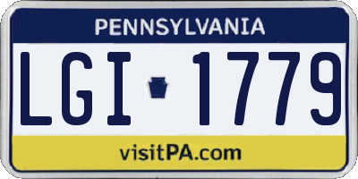 PA license plate LGI1779